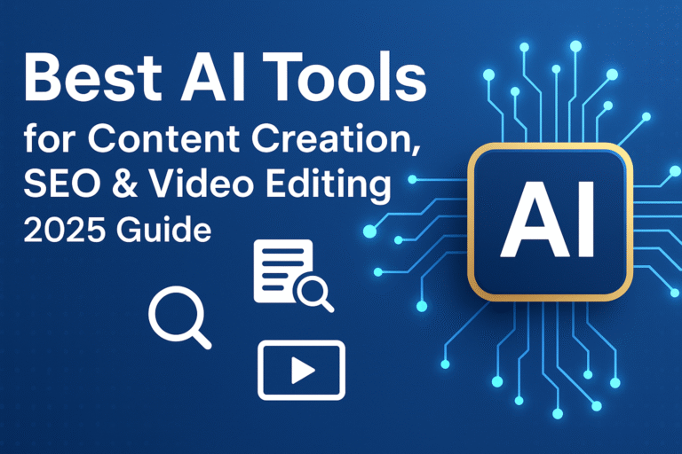 best ai tools 2025, ai content creation tools, ai seo optimization, ai video editing software, top ai tools for bloggers and marketers