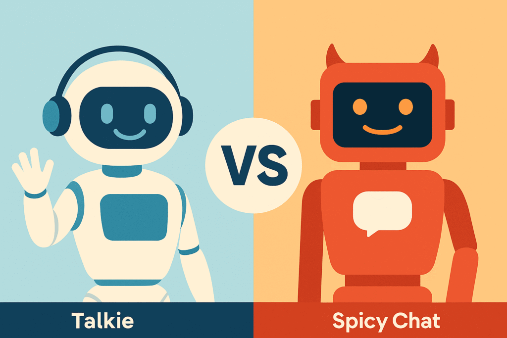 talkie ai vs spicy chat ai, ai roleplay comparison, realistic ai chatbots 2025, best ai companion app