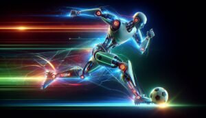 Robots take part in AI-powered football game in China